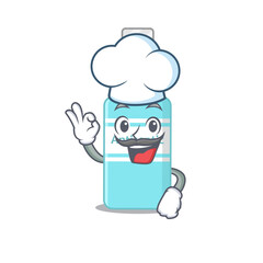 Antiseptic chef cartoon drawing style wearing iconic chef hat