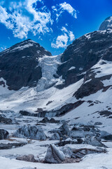 Glaciar colgante el morado: