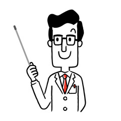 Vector material: male doctor explaining