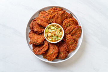 fried fish paste balls or deep fried fish cake