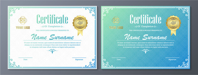 Classic certificate award template