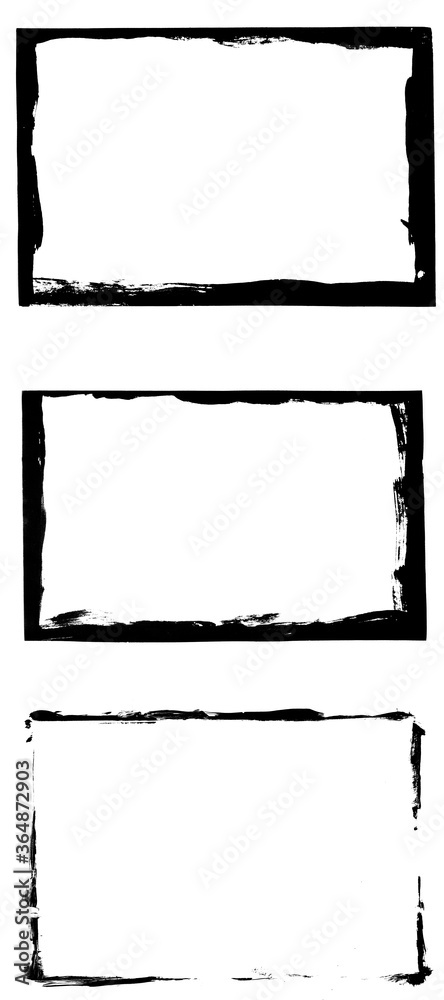 Poster set of black frames isolated on white background