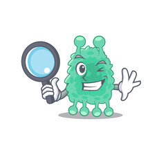 cartoon picture of azotobacter vinelandii Detective using tools
