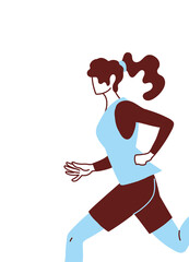 Fototapeta na wymiar woman wearing sportswear for running