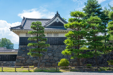 Fototapeta na wymiar Matsumoto Castle in Matsumoto, Nagano Prefecture, Japan. It is National Treasures of Japan, a famous historic site.