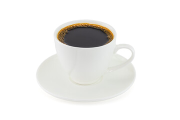 White coffee cup isolated on white background with clipping path