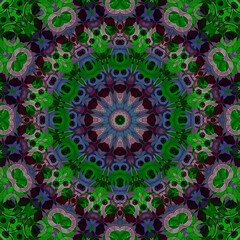 Seamless mandala round circle bright pattern