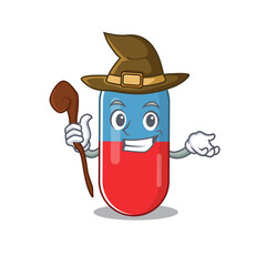 sneaky witch pills drug cartoon character design