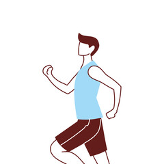 man wearing sportswear for running