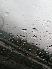 water drops on the window