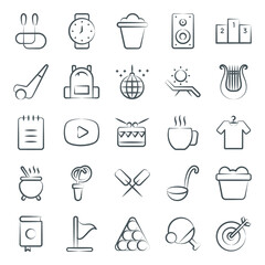
Set of Recreation Line Icons
