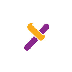 Logo template of modern letter y. Simple flat style. Vector logo template ready for use.