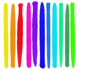 Obraz na płótnie Canvas Minimalistic design with color gradients. Rainbow shades palette. Rainbow color gradations