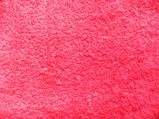 Bright red color cotton towel textured background