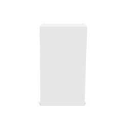 White rectangular package box mock up. Vector illustration