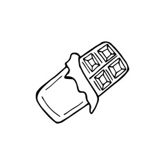 doodle illustration of a chocolate wrapper