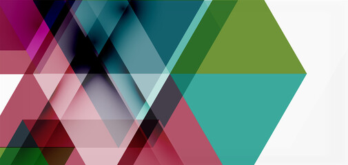 Geometric abstract background, mosaic triangle and hexagon shapes. Trendy abstract layout template for business or technology presentation, internet poster or web brochure cover, wallpaper