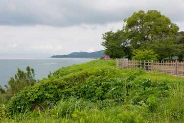 Remains of Hara castle in Shimabara, Nagasaki, Japan. It is part of the World Heritage Site - Hidden Christian Sites in the Nagasaki Region.