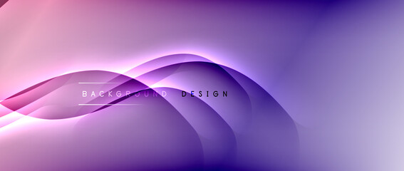 Fluid gradient waves with shadow lines and glowing light effect, modern flowing motion abstract background for cover, placards, poster, banner or flyer