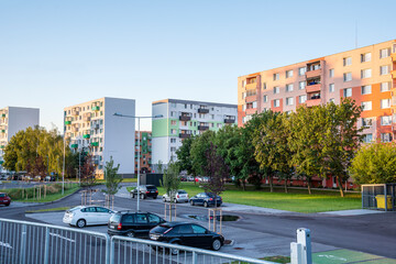 Obraz premium New apartment buildings in the morning.Living cocncept