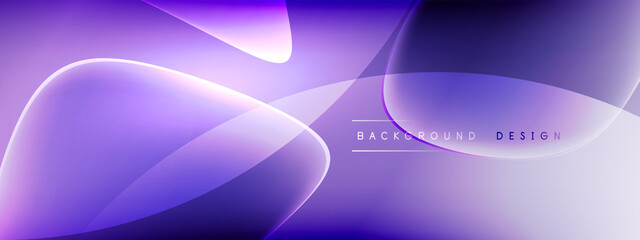 Vector abstract background - liquid bubble shapes on fluid gradient with shadows and light effects. Shiny design template for text