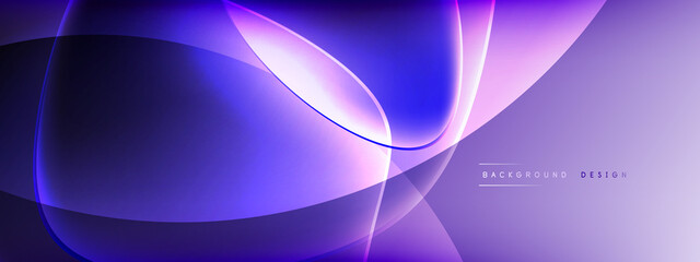 Vector abstract background - liquid bubble shapes on fluid gradient with shadows and light effects. Shiny design template for text