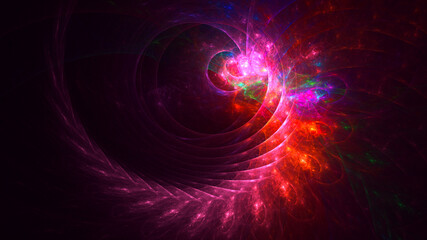 Fototapeta premium 3D rendering abstract multicolor fractal light background