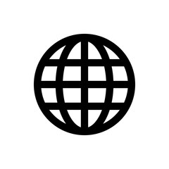 Internet icon. Globe network symbol. Vector illustration.