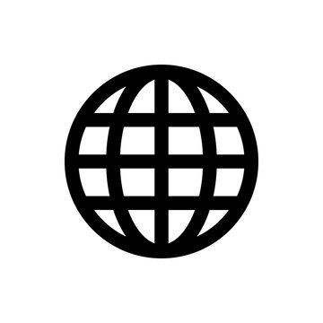 Internet icon. Globe network symbol. Vector illustration.