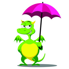 Funny Dragon illustration vector