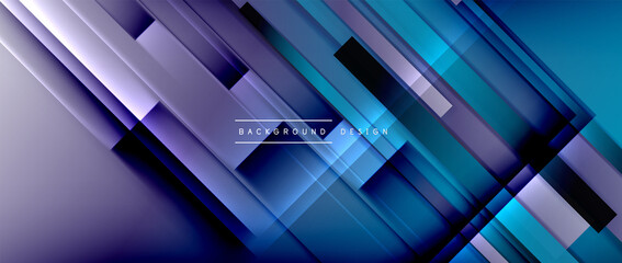 Dynamic lines on fluid color gradient. Trendy geometric abstract background for your text, logo or graphics