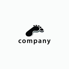 The concept of a logo with one footprint.