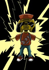 Dog nicknamed Rock Dog. Don't turn around for an explosion