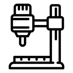 Obraz premium Drilling machine icon. Outline drilling machine vector icon for web design isolated on white background