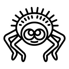 Cute spider icon. Outline cute spider vector icon for web design isolated on white background