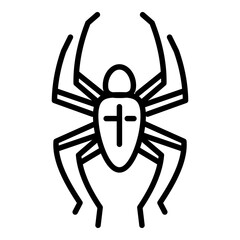 Cross spider icon. Outline cross spider vector icon for web design isolated on white background
