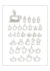 collection of hot drink equipment