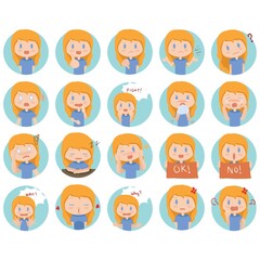 collection of facial expressions