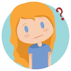 girl with question mark