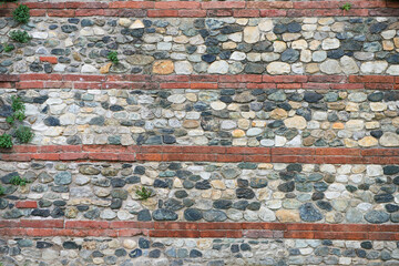 Muro antico della cinta muraria romana della città di Torino.