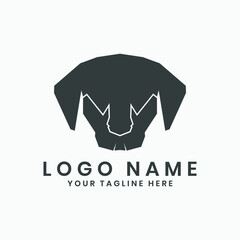 Illustration logo design of the dog's head
