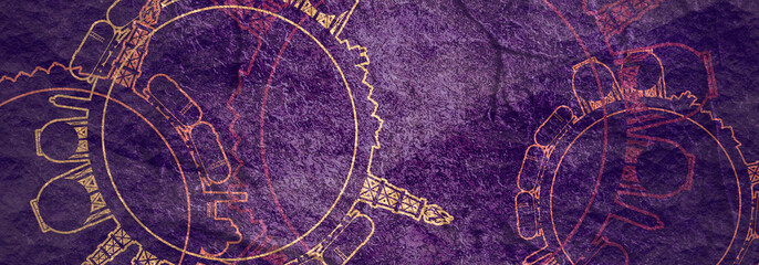 Circle with energy relative silhouettes. Design set of natural gas industry. Objects located around the circle.