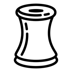 Mouthpiece electronic cigarette icon. Outline mouthpiece electronic cigarette vector icon for web design isolated on white background