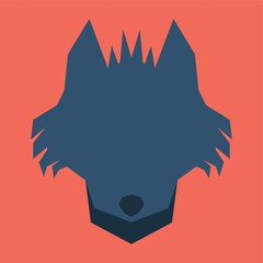 silhouette of fox face