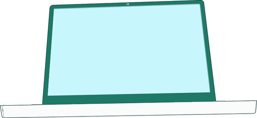 Crazy professional artwork of a nice modern laptop perspective angle