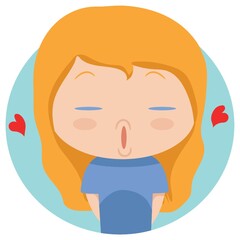 girl puckering her lips