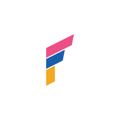 Logo template of modern letter f, Simple flat style. Vector logo template ready for use.