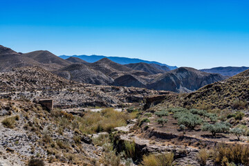 Tabernas desert, in spanish Desierto de Tabernas, Andalusia, Spain