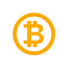 bitcoin currency coin orange for icon isolated on white, cryptocurrency bitcoin money for app symbol, simple flat bitcoin money, currency digital bitcoin coin for financial concept