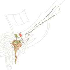 spaghetti on fork